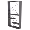 BOOKCASE TARS  GREY MELAMINE-BLACK METAL RODS 84x24x157Hcm. BOOKCASE TARS  GREY MELAMINE-BLACK METAL RODS 84x24x157Hcm.