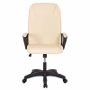 OFFICE CHAIR  ECRU PU LEATHER 63x70x114Hcm.