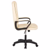 OFFICE CHAIR  ECRU PU LEATHER 63x70x114Hcm.