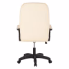 OFFICE CHAIR  ECRU PU LEATHER 63x70x114Hcm.