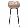 BAR STOOL AVAYA  CAPPUCCINO POLYPROPYLENE-BLACK METAL LEGS 46x48x99Hcm. BAR STOOL AVAYA  CAPPUCCINO POLYPROPYLENE-BLACK METAL LEGS 46x48x99Hcm.