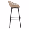 BAR STOOL AVAYA  CAPPUCCINO POLYPROPYLENE-BLACK METAL LEGS 46x48x99Hcm. BAR STOOL AVAYA  CAPPUCCINO POLYPROPYLENE-BLACK METAL LEGS 46x48x99Hcm.