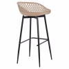 BAR STOOL AVAYA  CAPPUCCINO POLYPROPYLENE-BLACK METAL LEGS 46x48x99Hcm. BAR STOOL AVAYA  CAPPUCCINO POLYPROPYLENE-BLACK METAL LEGS 46x48x99Hcm.