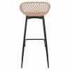BAR STOOL AVAYA  CAPPUCCINO POLYPROPYLENE-BLACK METAL LEGS 46x48x99Hcm. BAR STOOL AVAYA  CAPPUCCINO POLYPROPYLENE-BLACK METAL LEGS 46x48x99Hcm.