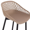 BAR STOOL AVAYA  CAPPUCCINO POLYPROPYLENE-BLACK METAL LEGS 46x48x99Hcm. BAR STOOL AVAYA  CAPPUCCINO POLYPROPYLENE-BLACK METAL LEGS 46x48x99Hcm.