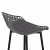 BAR STOOL AVAYA  GREY POLYPROPYLENE-BLACK METAL LEGS 46x48x99Hcm. BAR STOOL AVAYA  GREY POLYPROPYLENE-BLACK METAL LEGS 46x48x99Hcm.