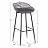 BAR STOOL AVAYA  GREY POLYPROPYLENE-BLACK METAL LEGS 46x48x99Hcm. BAR STOOL AVAYA  GREY POLYPROPYLENE-BLACK METAL LEGS 46x48x99Hcm.
