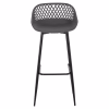 BAR STOOL AVAYA  GREY POLYPROPYLENE-BLACK METAL LEGS 46x48x99Hcm. BAR STOOL AVAYA  GREY POLYPROPYLENE-BLACK METAL LEGS 46x48x99Hcm.