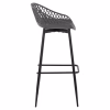BAR STOOL AVAYA  GREY POLYPROPYLENE-BLACK METAL LEGS 46x48x99Hcm. BAR STOOL AVAYA  GREY POLYPROPYLENE-BLACK METAL LEGS 46x48x99Hcm.