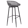 BAR STOOL AVAYA  GREY POLYPROPYLENE-BLACK METAL LEGS 46x48x99Hcm. BAR STOOL AVAYA  GREY POLYPROPYLENE-BLACK METAL LEGS 46x48x99Hcm.