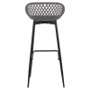 BAR STOOL AVAYA  GREY POLYPROPYLENE-BLACK METAL LEGS 46x48x99Hcm. BAR STOOL AVAYA  GREY POLYPROPYLENE-BLACK METAL LEGS 46x48x99Hcm.