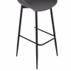 BAR STOOL AVAYA  GREY POLYPROPYLENE-BLACK METAL LEGS 46x48x99Hcm. BAR STOOL AVAYA  GREY POLYPROPYLENE-BLACK METAL LEGS 46x48x99Hcm.