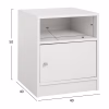 Nightstand Melamine Malory White 40x40x50H cm Nightstand Melamine Malory White 40x40x50H cm