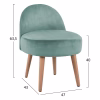 STOOL YASMINE  LOW BACKREST-PISTACHIO GREEN VELVET 47x43x63,5Hcm. STOOL YASMINE  LOW BACKREST-PISTACHIO GREEN VELVET 47x43x63,5Hcm.