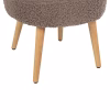 STOOL YASMINE  LOW BACKREST- BOUCLE FABRIC IN LIGHT BROWN COLOR 47x46x64,5Hcm. STOOL YASMINE  LOW BACKREST- BOUCLE FABRIC IN LIGHT BROWN COLOR 47x46x64,5Hcm.