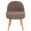 STOOL YASMINE  LOW BACKREST- BOUCLE FABRIC IN LIGHT BROWN COLOR 47x46x64,5Hcm. STOOL YASMINE  LOW BACKREST- BOUCLE FABRIC IN LIGHT BROWN COLOR 47x46x64,5Hcm.
