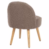 STOOL YASMINE  LOW BACKREST- BOUCLE FABRIC IN LIGHT BROWN COLOR 47x46x64,5Hcm. STOOL YASMINE  LOW BACKREST- BOUCLE FABRIC IN LIGHT BROWN COLOR 47x46x64,5Hcm.