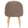 STOOL YASMINE  LOW BACKREST- BOUCLE FABRIC IN LIGHT BROWN COLOR 47x46x64,5Hcm. STOOL YASMINE  LOW BACKREST- BOUCLE FABRIC IN LIGHT BROWN COLOR 47x46x64,5Hcm.