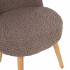 STOOL YASMINE  LOW BACKREST- BOUCLE FABRIC IN LIGHT BROWN COLOR 47x46x64,5Hcm. STOOL YASMINE  LOW BACKREST- BOUCLE FABRIC IN LIGHT BROWN COLOR 47x46x64,5Hcm.