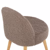 STOOL YASMINE  LOW BACKREST- BOUCLE FABRIC IN LIGHT BROWN COLOR 47x46x64,5Hcm. STOOL YASMINE  LOW BACKREST- BOUCLE FABRIC IN LIGHT BROWN COLOR 47x46x64,5Hcm.