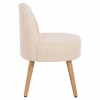 STOOL YASMINE  LOW BACKREST- BOUCLE FABRIC IN WHITE COLOR-WOODEN LEGS 47x46x64,5Hcm. STOOL YASMINE  LOW BACKREST- BOUCLE FABRIC IN WHITE COLOR-WOODEN LEGS 47x46x64,5Hcm.