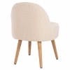 STOOL YASMINE  LOW BACKREST- BOUCLE FABRIC IN WHITE COLOR-WOODEN LEGS 47x46x64,5Hcm. STOOL YASMINE  LOW BACKREST- BOUCLE FABRIC IN WHITE COLOR-WOODEN LEGS 47x46x64,5Hcm.