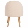 STOOL YASMINE  LOW BACKREST- BOUCLE FABRIC IN WHITE COLOR-WOODEN LEGS 47x46x64,5Hcm. STOOL YASMINE  LOW BACKREST- BOUCLE FABRIC IN WHITE COLOR-WOODEN LEGS 47x46x64,5Hcm.