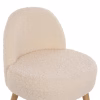 STOOL YASMINE  LOW BACKREST- BOUCLE FABRIC IN WHITE COLOR-WOODEN LEGS 47x46x64,5Hcm. STOOL YASMINE  LOW BACKREST- BOUCLE FABRIC IN WHITE COLOR-WOODEN LEGS 47x46x64,5Hcm.