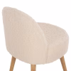 STOOL YASMINE  LOW BACKREST- BOUCLE FABRIC IN WHITE COLOR-WOODEN LEGS 47x46x64,5Hcm. STOOL YASMINE  LOW BACKREST- BOUCLE FABRIC IN WHITE COLOR-WOODEN LEGS 47x46x64,5Hcm.