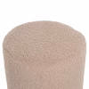 STOOL LEVY  BOUCLE FABRIC ECRU-GOLD BASE Φ35x42Hcm. STOOL LEVY  BOUCLE FABRIC ECRU-GOLD BASE Φ35x42Hcm.