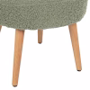 STOOL YASMINE  LOW BACKREST- BOUCLE FABRIC IN PISTACHIO GREEN COLOR-WOODEN LEGS 47x46x64,5Hcm. STOOL YASMINE  LOW BACKREST- BOUCLE FABRIC IN PISTACHIO GREEN COLOR-WOODEN LEGS 47x46x64,5Hcm.