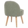 STOOL YASMINE  LOW BACKREST- BOUCLE FABRIC IN PISTACHIO GREEN COLOR-WOODEN LEGS 47x46x64,5Hcm. STOOL YASMINE  LOW BACKREST- BOUCLE FABRIC IN PISTACHIO GREEN COLOR-WOODEN LEGS 47x46x64,5Hcm.