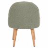 STOOL YASMINE  LOW BACKREST- BOUCLE FABRIC IN PISTACHIO GREEN COLOR-WOODEN LEGS 47x46x64,5Hcm. STOOL YASMINE  LOW BACKREST- BOUCLE FABRIC IN PISTACHIO GREEN COLOR-WOODEN LEGS 47x46x64,5Hcm.