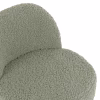 STOOL YASMINE  LOW BACKREST- BOUCLE FABRIC IN PISTACHIO GREEN COLOR-WOODEN LEGS 47x46x64,5Hcm. STOOL YASMINE  LOW BACKREST- BOUCLE FABRIC IN PISTACHIO GREEN COLOR-WOODEN LEGS 47x46x64,5Hcm.