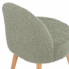 STOOL YASMINE  LOW BACKREST- BOUCLE FABRIC IN PISTACHIO GREEN COLOR-WOODEN LEGS 47x46x64,5Hcm. STOOL YASMINE  LOW BACKREST- BOUCLE FABRIC IN PISTACHIO GREEN COLOR-WOODEN LEGS 47x46x64,5Hcm.