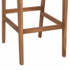 Bar Stool with Back NESHA Natural TEAK Wood - Beige Rope 45x57x110cm. Bar Stool with Back NESHA Natural TEAK Wood - Beige Rope 45x57x110cm.