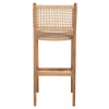 Bar Stool with Back NESHA Natural TEAK Wood - Beige Rope 45x57x110cm. Bar Stool with Back NESHA Natural TEAK Wood - Beige Rope 45x57x110cm.