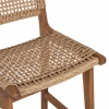 Bar Stool with Back NESHA Natural TEAK Wood - Beige Rope 45x57x110cm. Bar Stool with Back NESHA Natural TEAK Wood - Beige Rope 45x57x110cm.