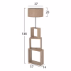 FLOOR STANDING LAMP MDF IN SONOMA-BEIGE CAP Φ38x140Hcm. FLOOR STANDING LAMP MDF IN SONOMA-BEIGE CAP Φ38x140Hcm.