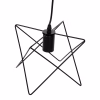 CEILING PENDANT LAMP  BLACK METAL CAP 18x17x120Hcm.