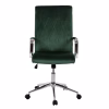 OFFICE CHAIR JOSEF  CYPRESS GREEN VELVET-INOX BASE 58x61x105-113Hcm.