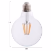 ΛΑΜΠΤΗΡΑΣ GLOBO LED FILAMENT 8W E27 3000K ΔΙΑΦΑΝΟΣ DIMMABLE
