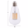ΛΑΜΠΤΗΡΑΣ LED FILAMENT 12W E27 3000K ΔΙΑΦΑΝΟΣ ΛΑΜΠΤΗΡΑΣ LED FILAMENT 12W E27 3000K ΔΙΑΦΑΝΟΣ