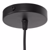 CEILING PENDANT LAMP  BLACK METAL-ROPE 24,5x21,5x125Hcm.