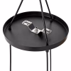 CEILING PENDANT LAMP  3-LIGHT BLACK METAL Φ23x122Hcm.