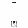 CEILING PENDANT LAMP  BLACK METAL CUBE 16x16x123Hcm.