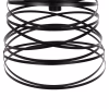 CEILING PENDANT LAMP  BLACK METAL CYLINDRICAL CAP 22-33x130Hcm.