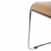 Conference Office chair Mabel chromed with mocha PU 47x48x78H cm