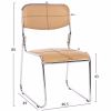 Conference Office chair Mabel chromed with mocha PU 47x48x78H cm