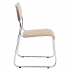 Conference Office chair Mabel chromed with mocha PU 47x48x78H cm
